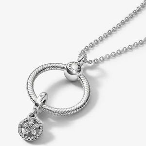 Sparkling Snowflake Pandora Pendant Necklace